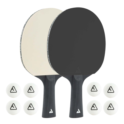 Set Black & White (2 Palas + 8 Pelotas)